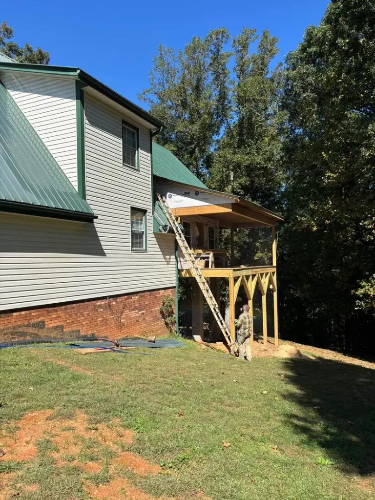 Home exterior at a Skeeter's Pest Control perimeter pest treatment job