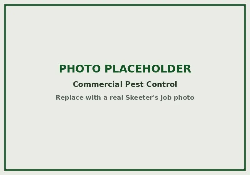 Photo placeholder for Commercial Pest Control (real Skeeter's job photo to come)