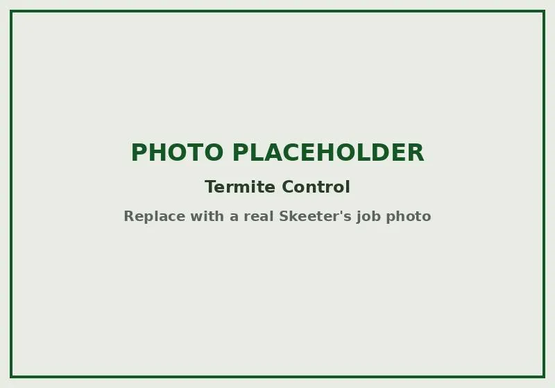 Photo placeholder for Termite Control (real Skeeter's job photo to come)